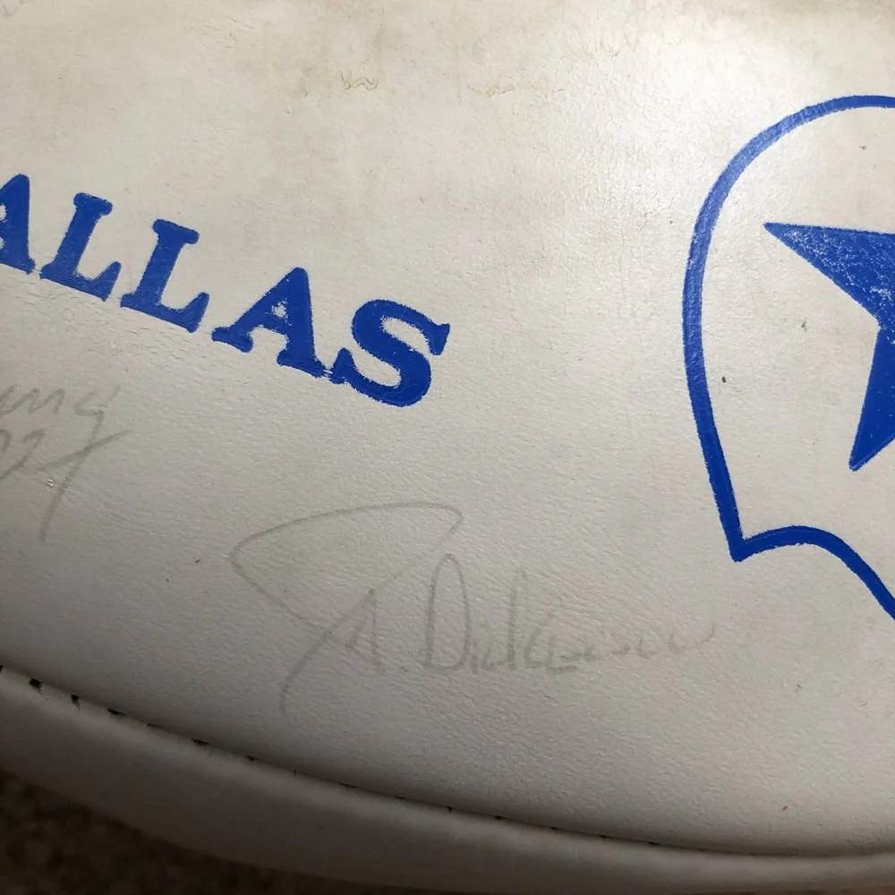 Vintage 1980's Dallas Cowboys Autographed Signed Football - No COA - Picture 9 of 16